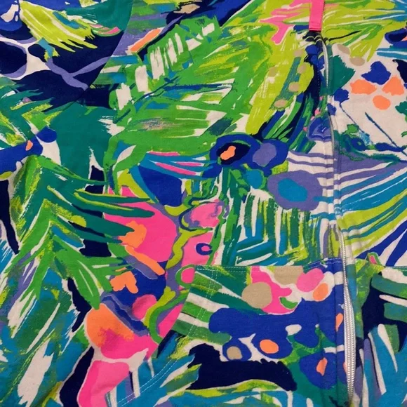 Lilly Pulitzer hooded zip up - Picture 2 of 7
